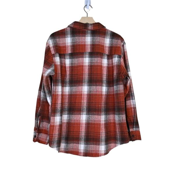 Amazon Womens L Plaid Long Sleeve Button Down Shirt - Picture 2 of 9